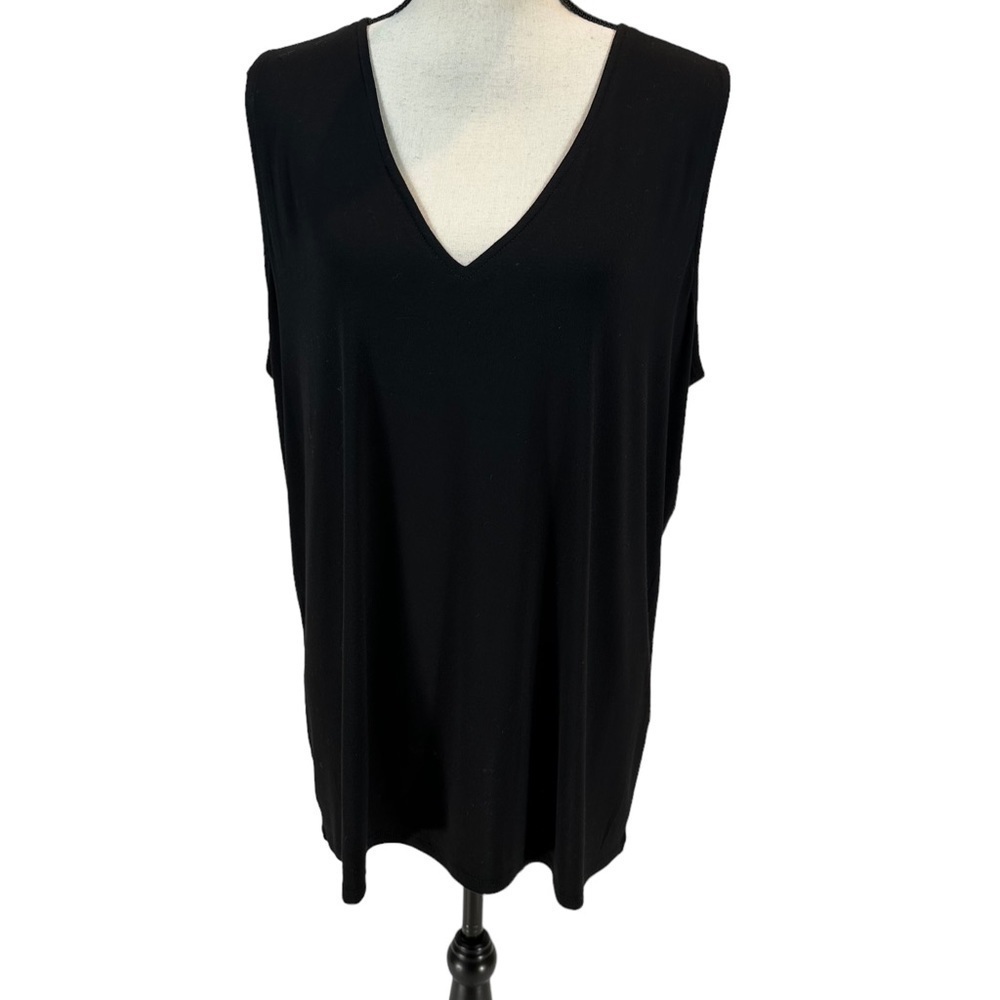 Capsule 121 Sleeveless Tank Blouse - Black - size 2X